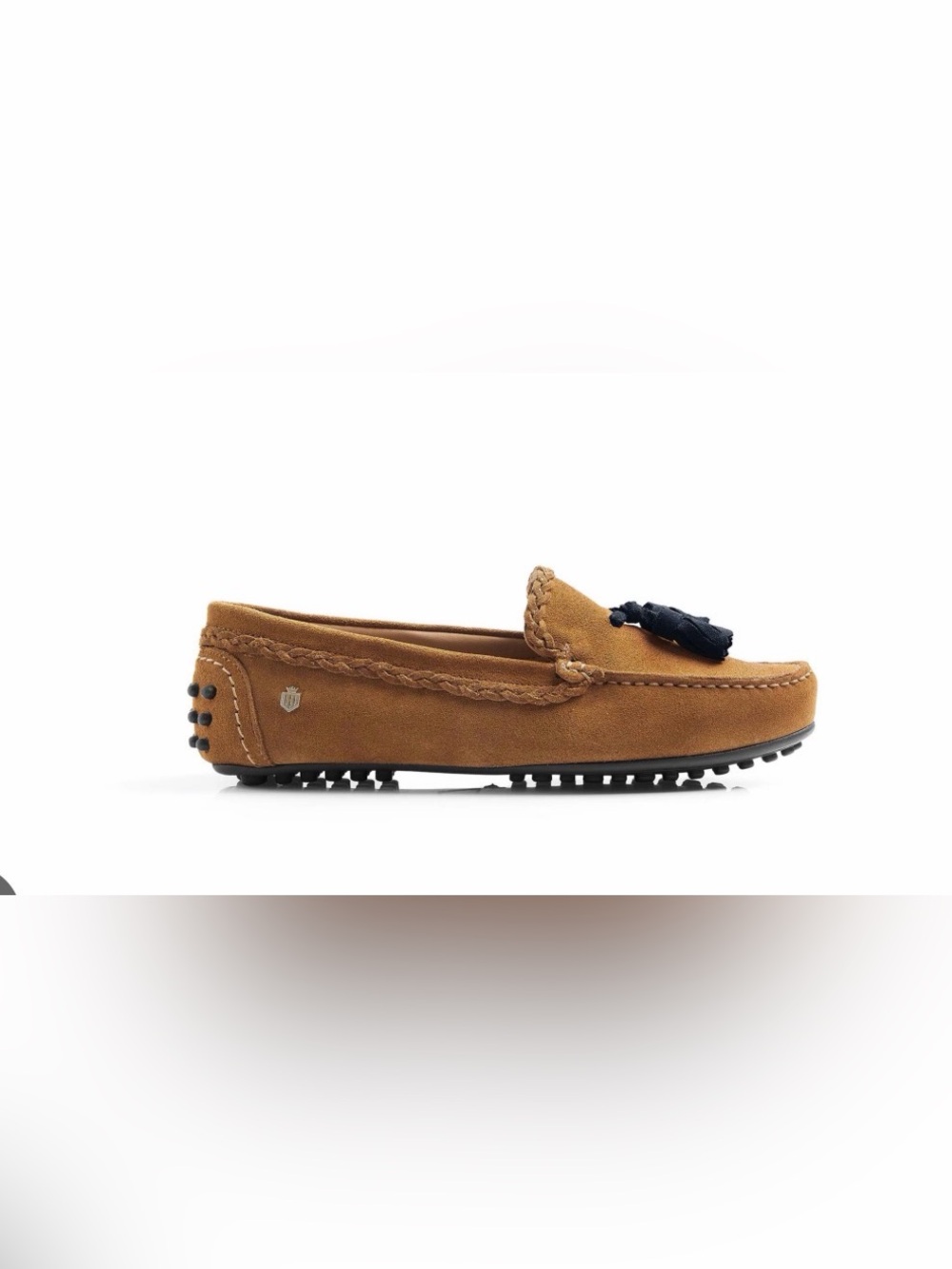 Fairfax and Favor Tassel Suede Driving Loafer in Chestnut Brown 38 / 7.5